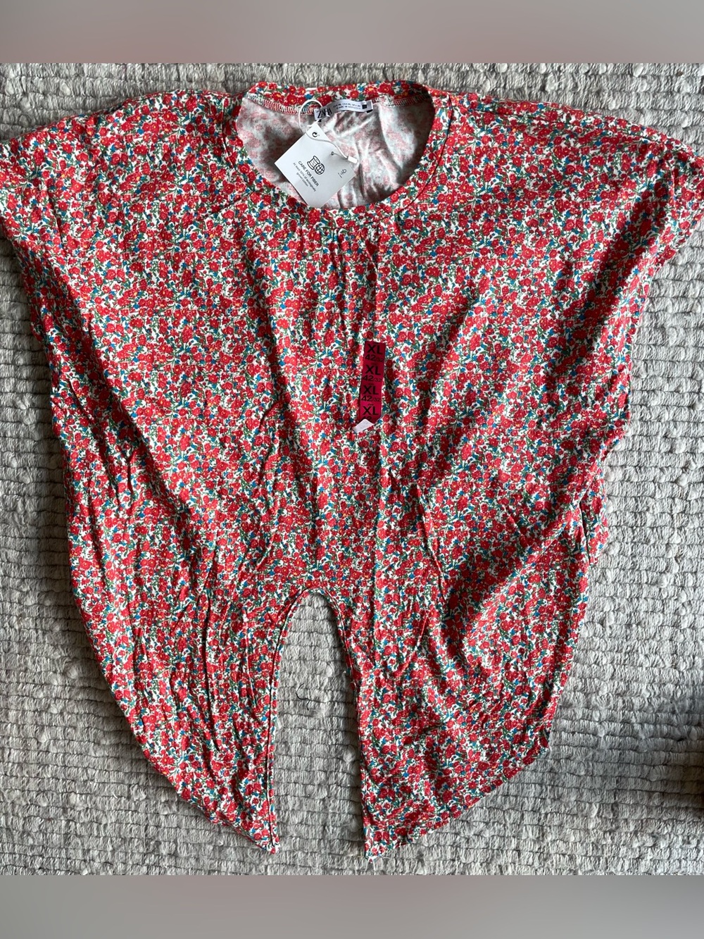 Zara Red Floral Women’s Top